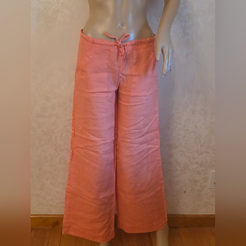 H&M Coral Linen Trousers